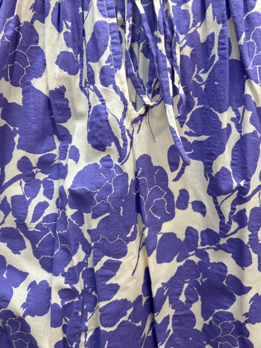 Anthropologie · Blue Tassel · Medium · Purple Cream Floral