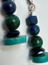 .925 Lapis, Malachite, and Turquoise Earrings · Jewelry · wire · Blue, Green, Teal