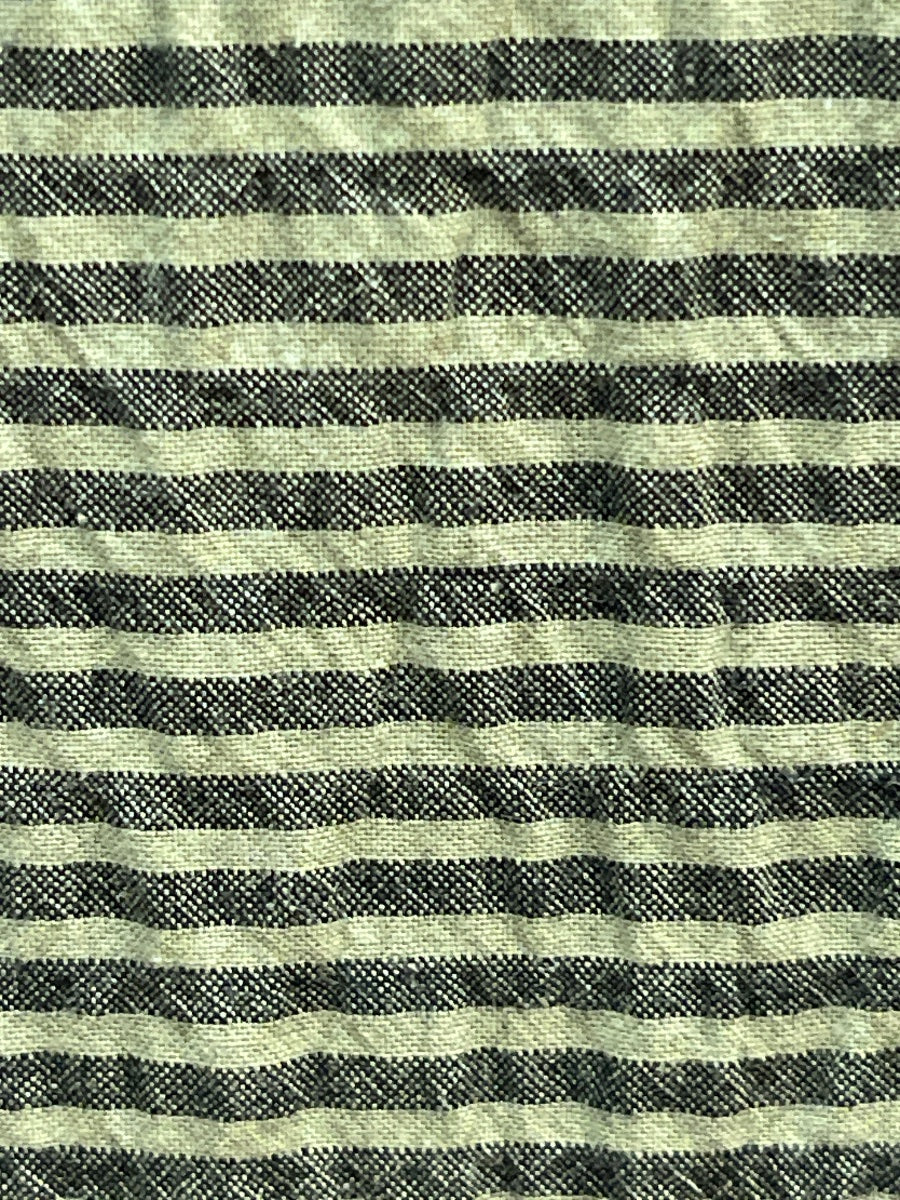 Habitat · Blouse · Large · Olive Sage Striped