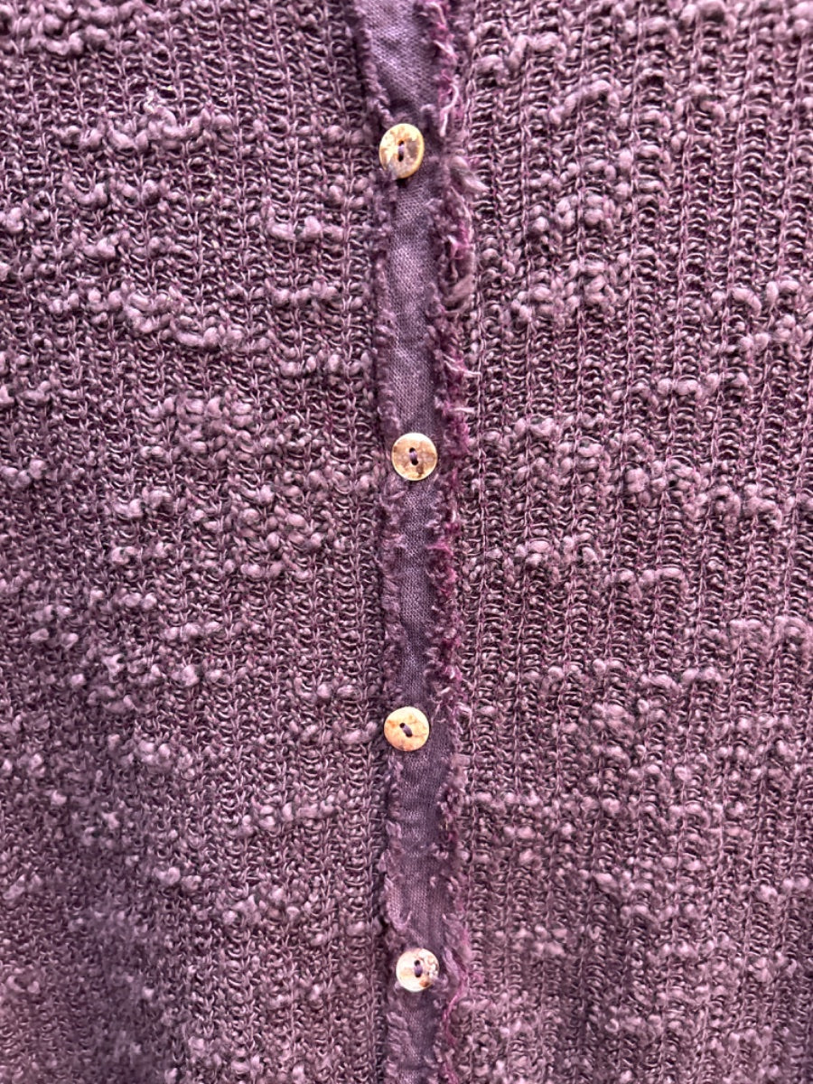 Cut Loose · Button Up Cardigan · Large · Aubergine
