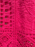 Anthropologie · Blue Tassel Hot Pink Embroidered Lace Top · Small · Hot Pink