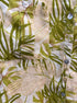 C&C · Roll Tab Shirt · Large · Tan Green Leaf Print