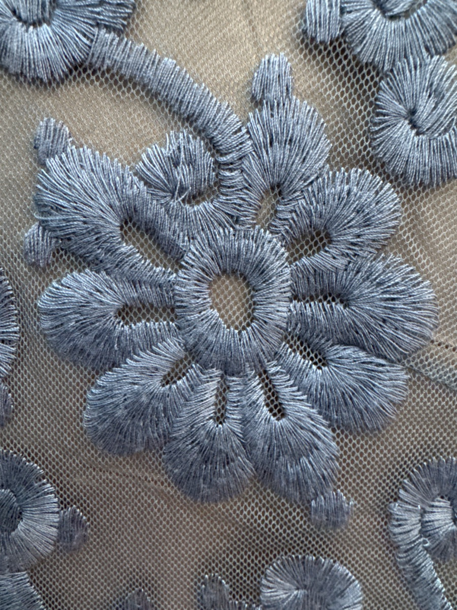 Sundance · Sleeveless Dress Blue Lace Overlay · 10 · Blue