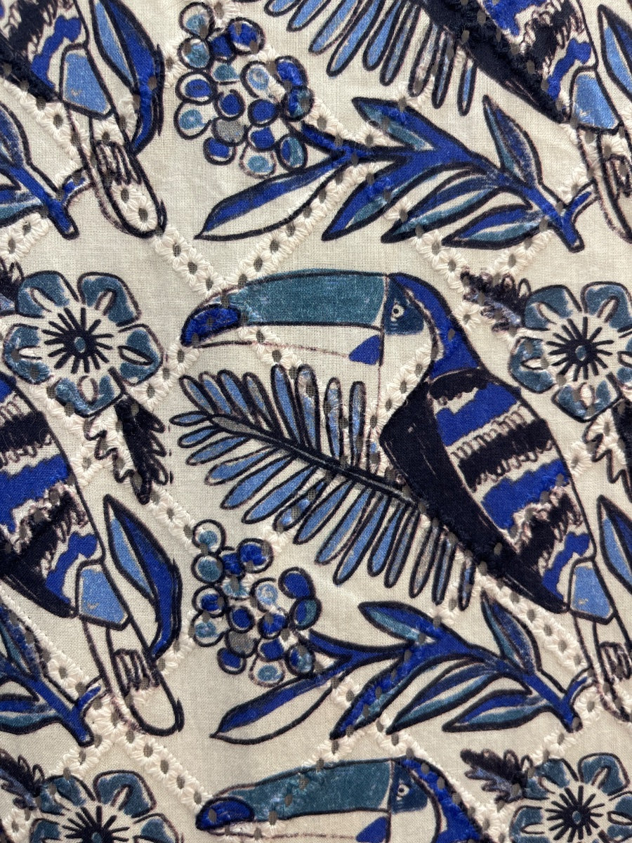 Ro's Garden · Maxi Dress · Small · WhiteBlue
