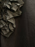 Alfani · 100% Silk Woven Trim Collar Detail · Large Petite · Black