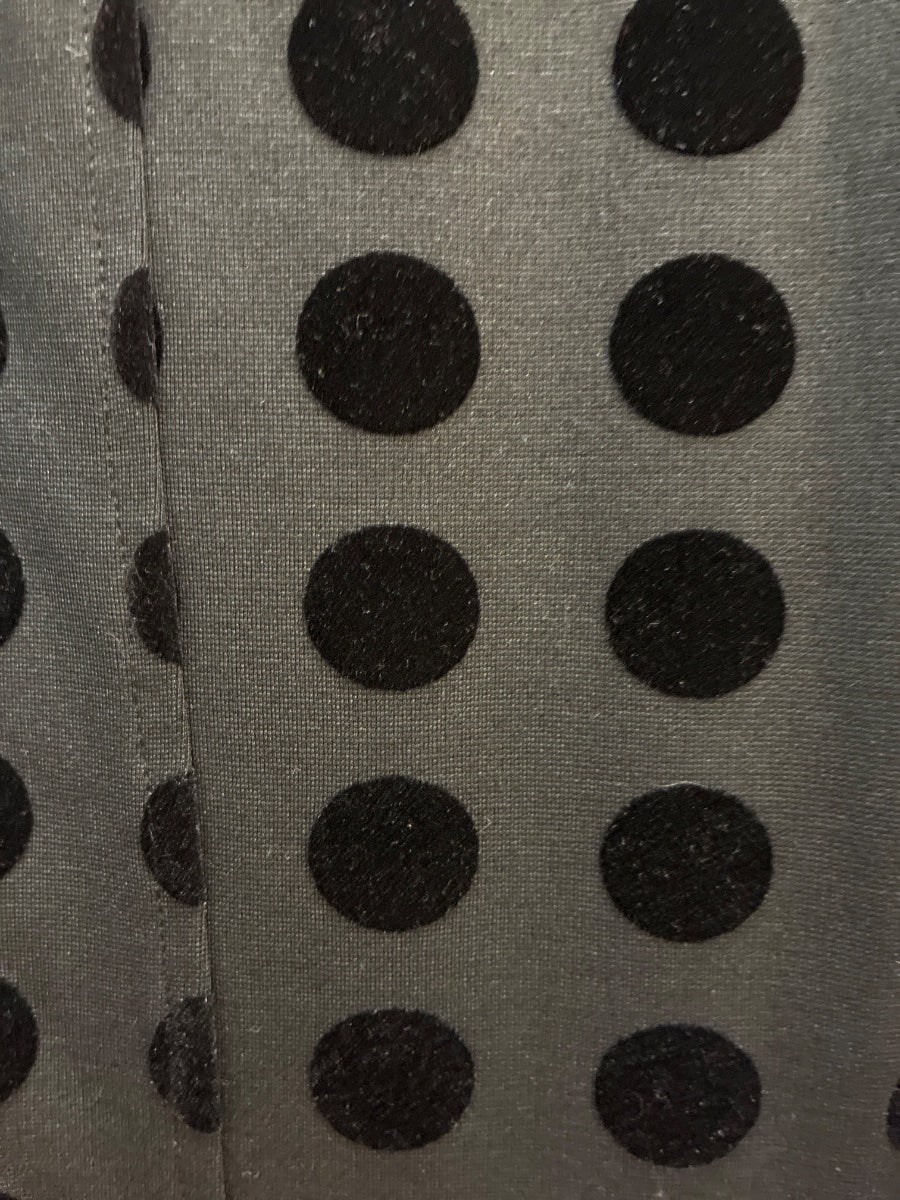 Ann Taylor · Velvet Dots 3/4 Sleeve · Large · Black