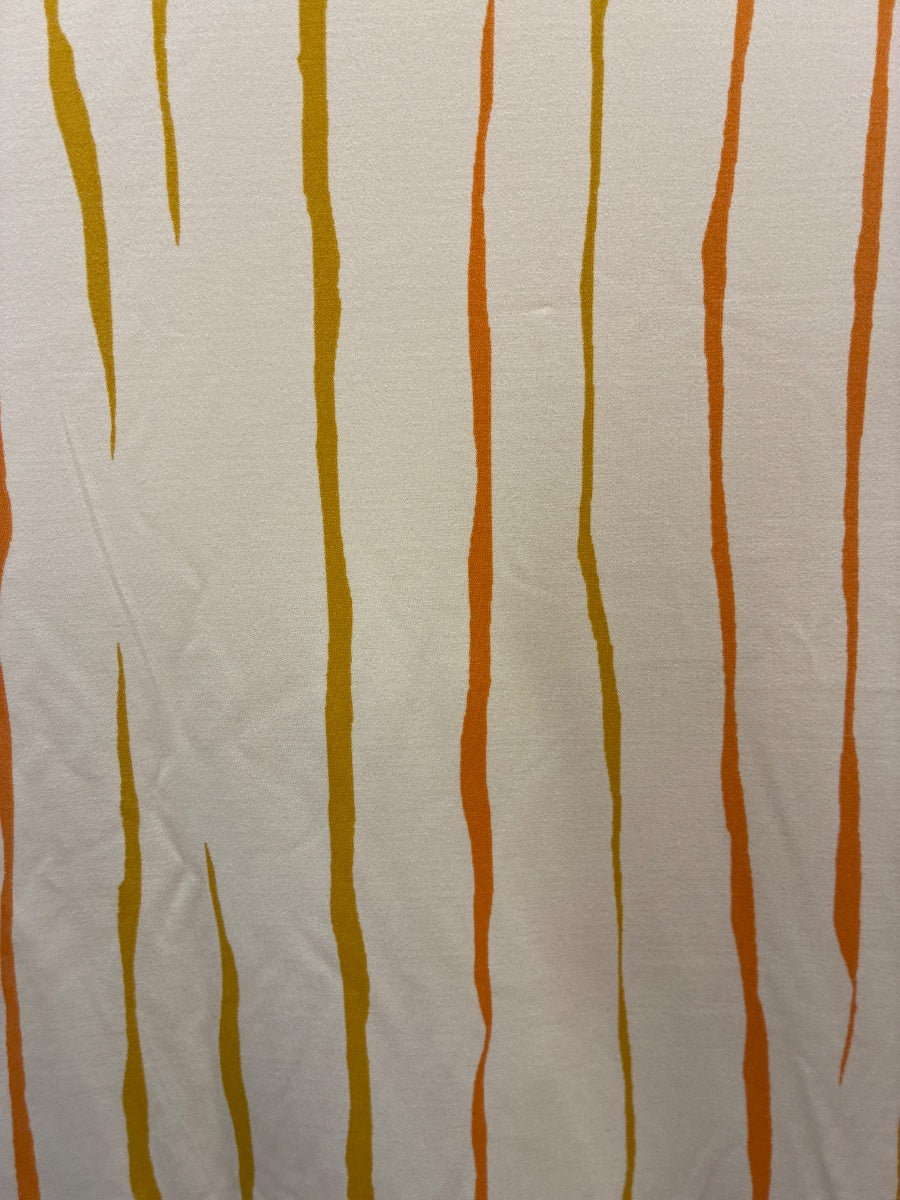 Alfani · Tunic Top · 1X · Cream with Orange and Gold stripes