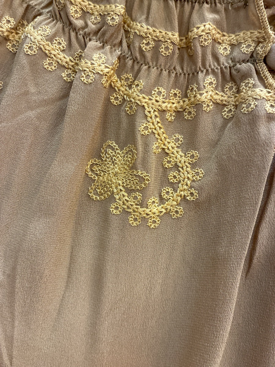 Anthropologie · Dijon Embroidered Blouse · Medium · Dijon