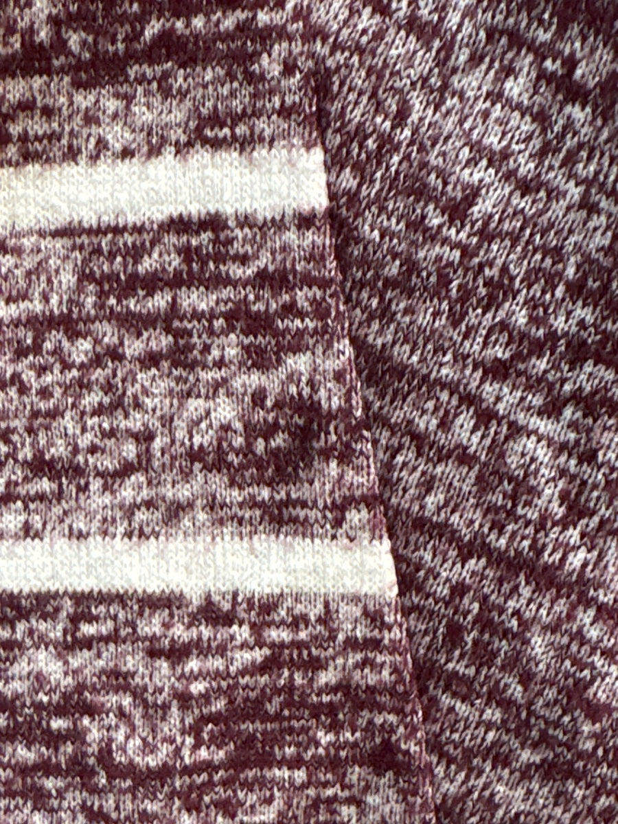 Market&Spruce · Dolman Sleeve Top · Medium · Burgundy/White Striped