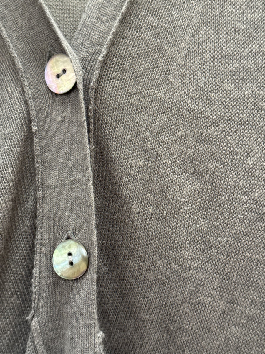 J. Jill · Button Up Cardigan Tiered Detail · Medium · Gray
