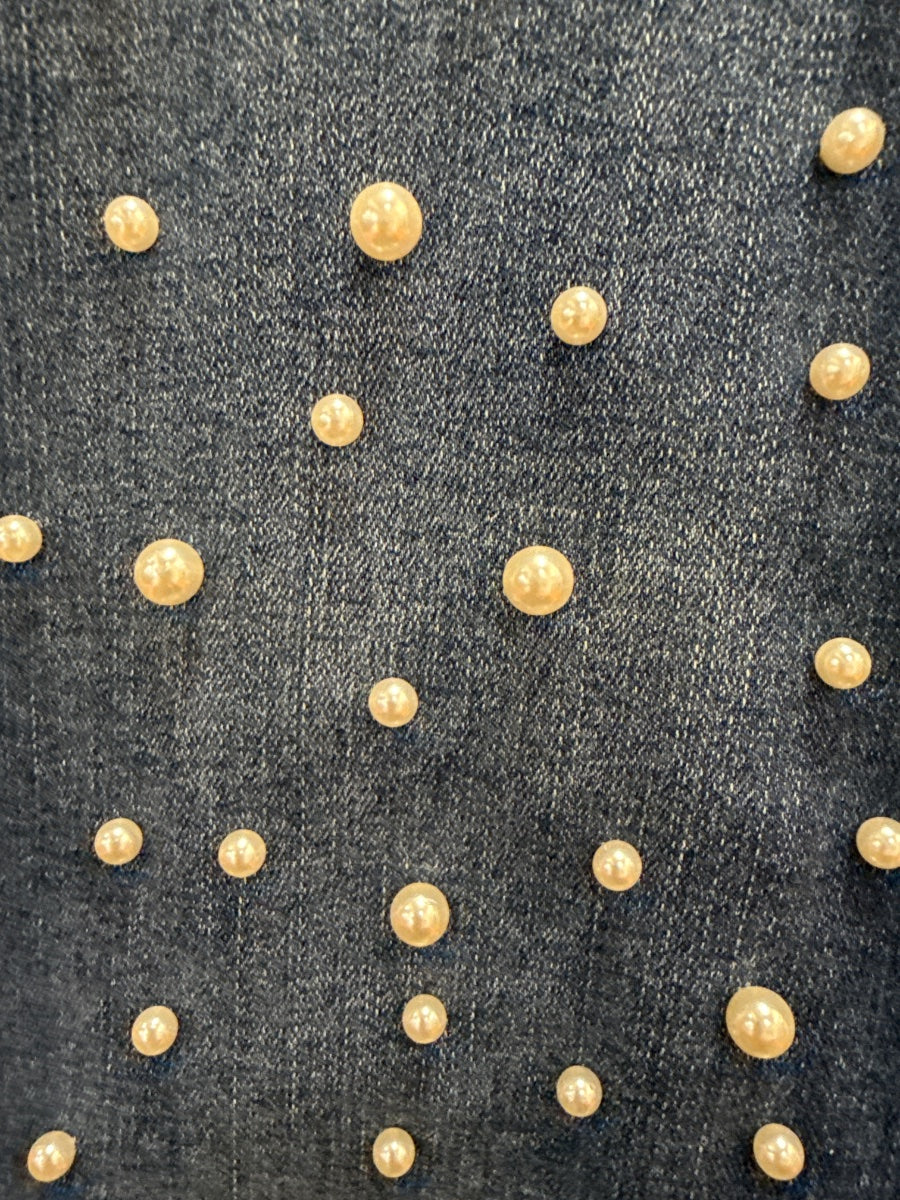 Melanie Lyne · Slim Leg Jeans Pearl Detail · 12 · Denim
