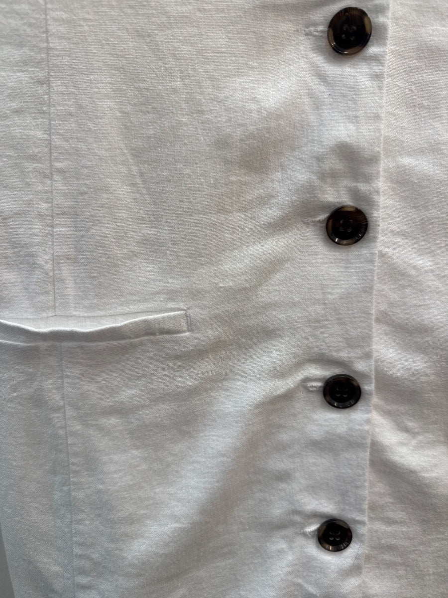 Banana Republic · Tie Back Dress w/ Buttons · XLarge · White