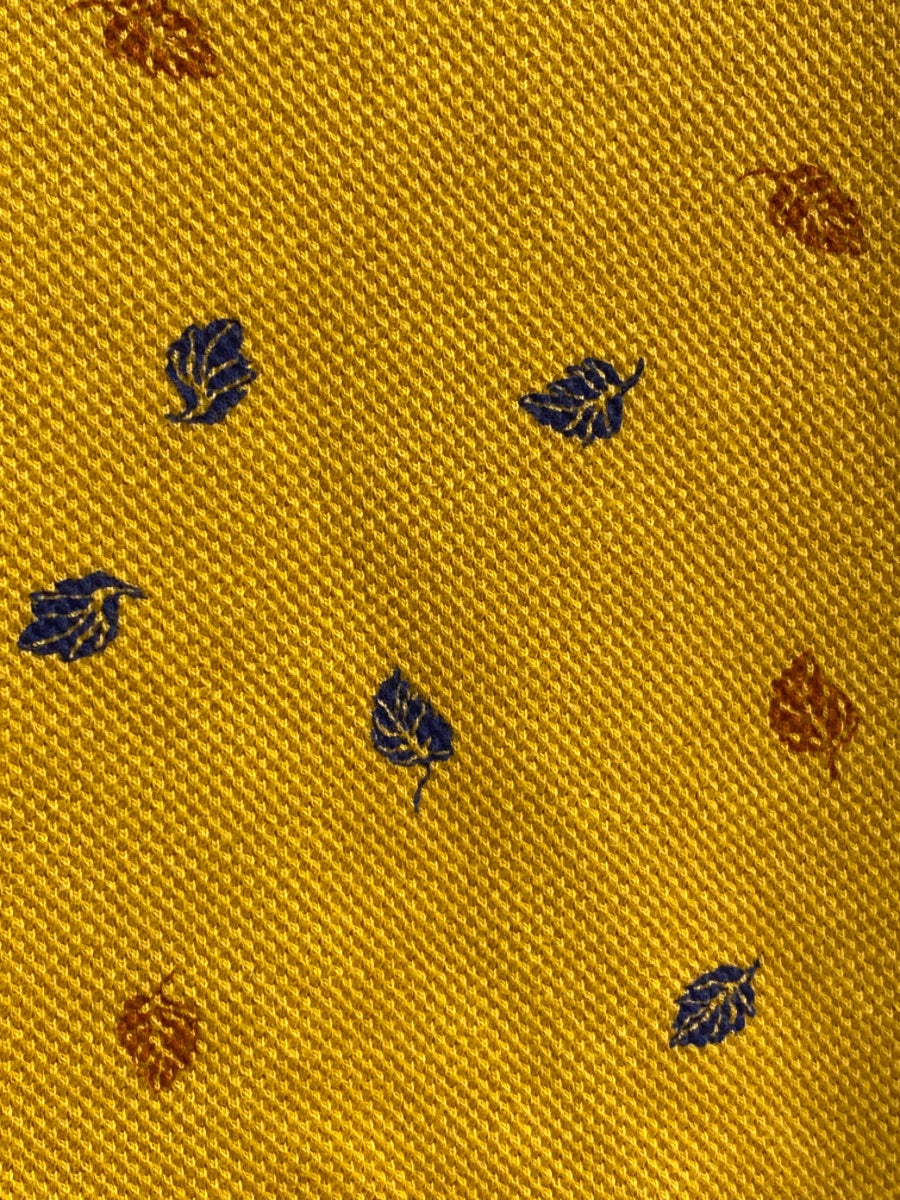 ColdwaterCreek · Falling Leaves Print Pullover · XLarge · DijonBlue