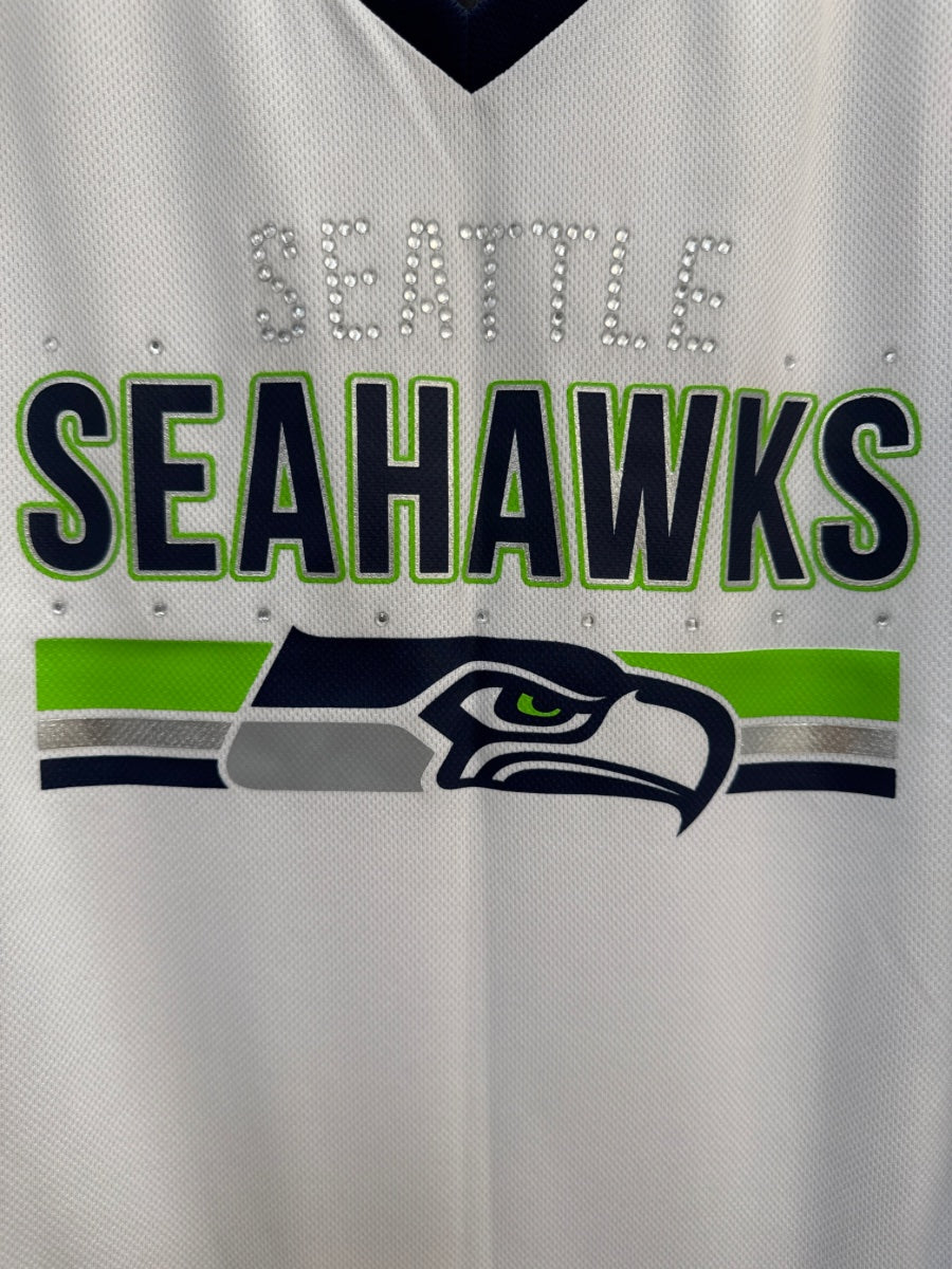 Majestic · NFL Sparkle Detail Jersey · Large · NavyWhite