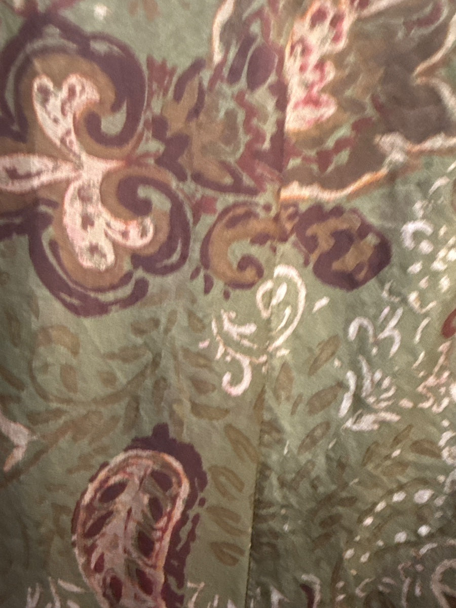 Ralph Lauren · 100% Silk Floral Paisley Skirt · 10 Petite · OliveBurg