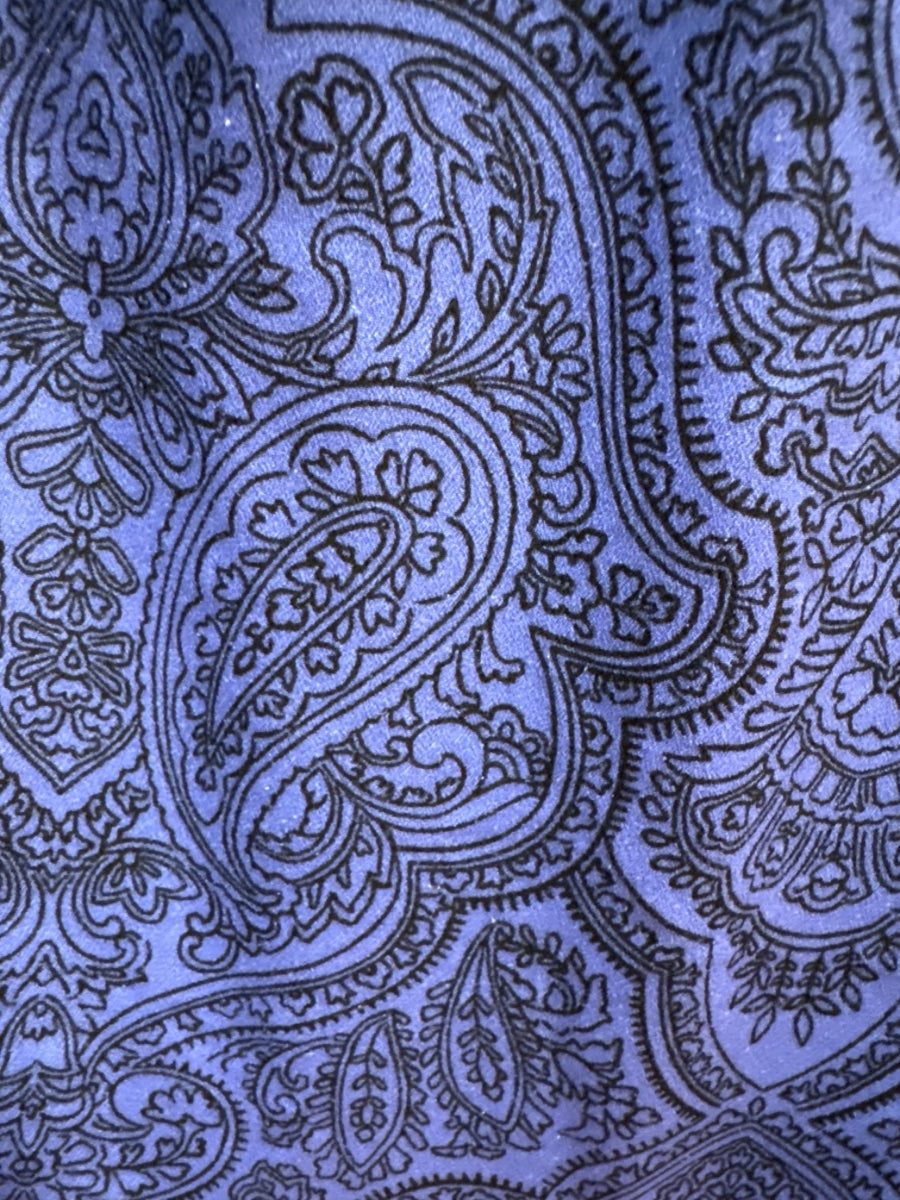 Croft&Barrow · Paisley Print Short Sleeve Top · XLarge · Blue/Black