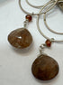 .925 Faceted Quartz Earrings · Jewelry · wire · Brown