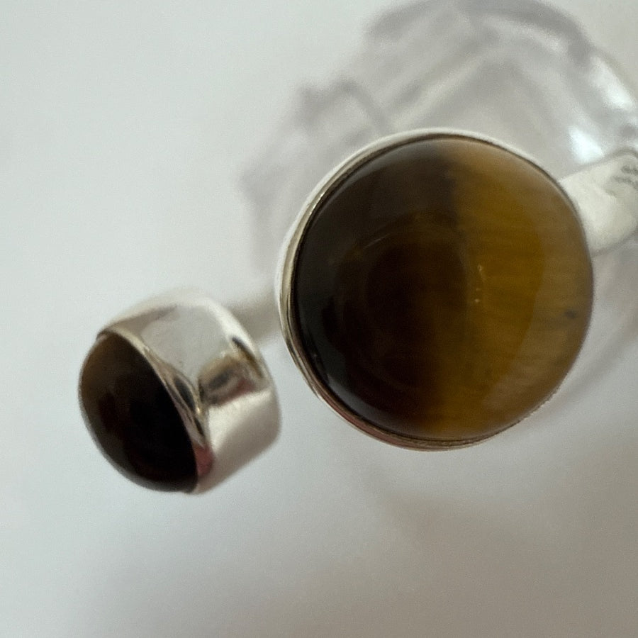 .925 Tiger's Eye Ring · Jewelry · 9.5 · Brown