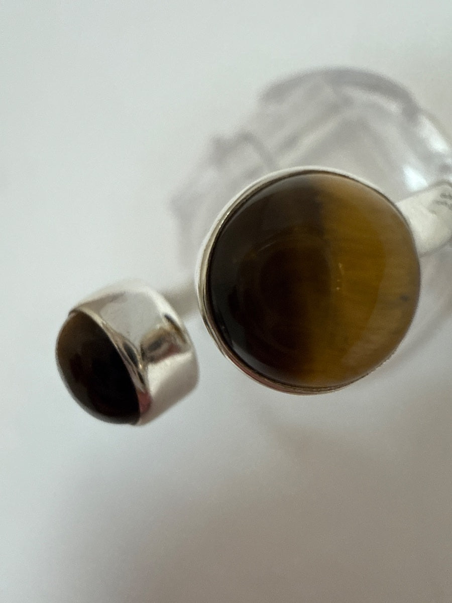 .925 Tiger's Eye Ring · Jewelry · 9.5 · Brown