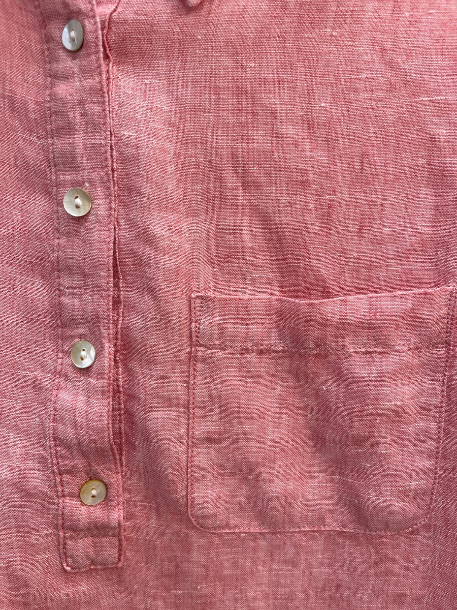 Jones&Co · Linen Long Sleeve Tunic Shirt · Medium · Rose