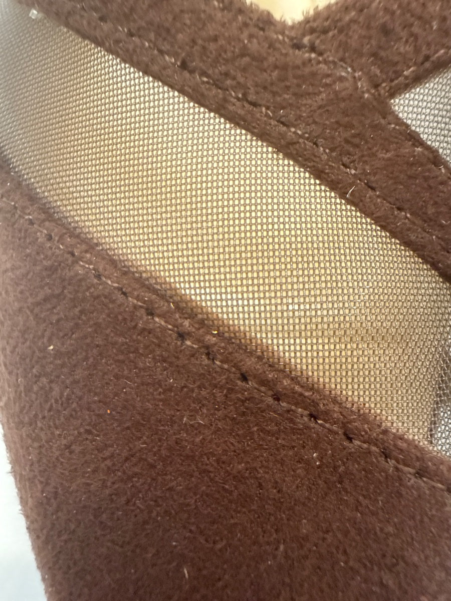 Adrienne Vittadini · Slew micro suede kitten heel pumps · 7.5 · Chocolate