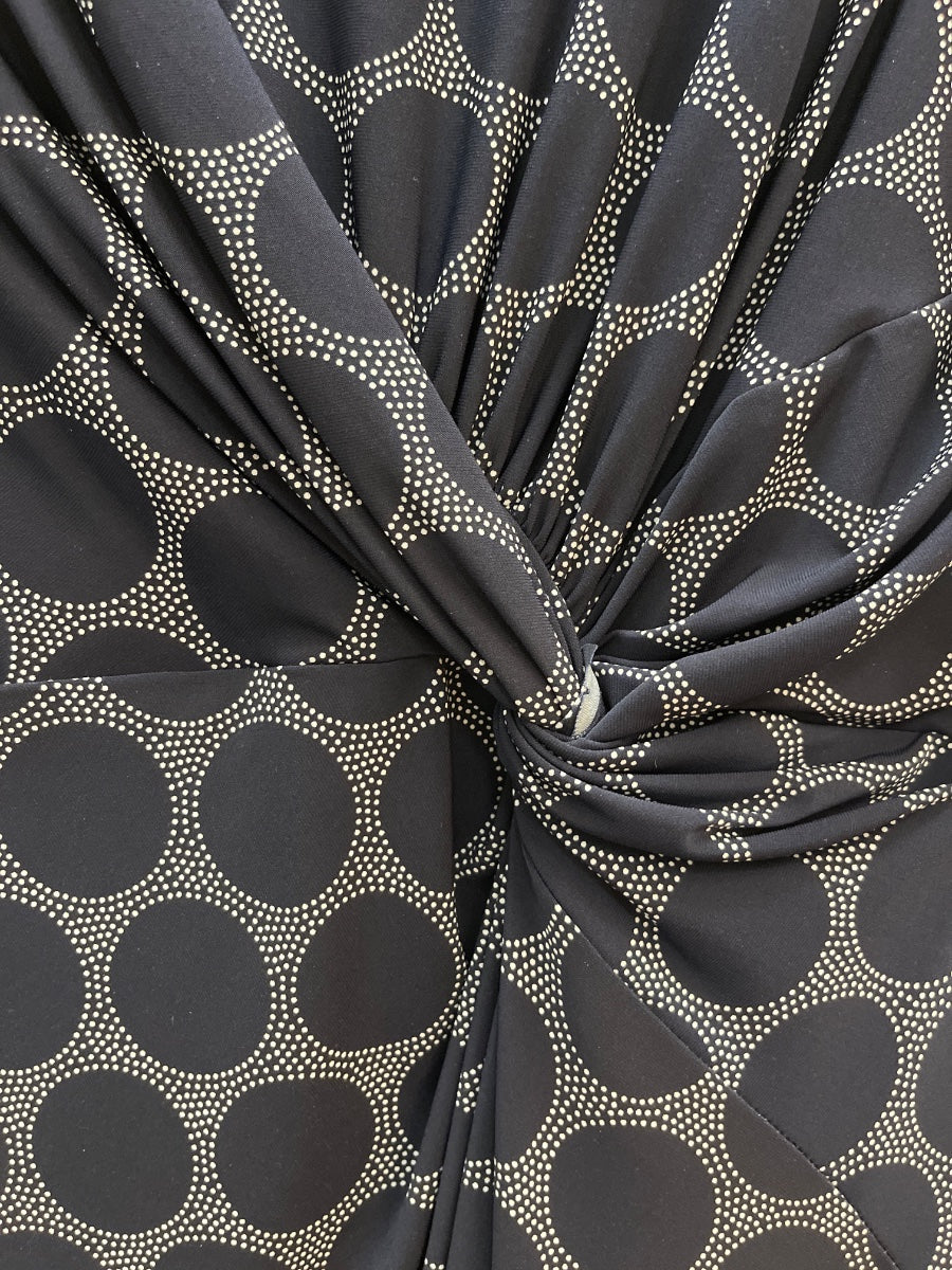 Ralph Lauren · Cap Sleeve Dress Twist front detail · 18 · NavyWhite Polka-Dots