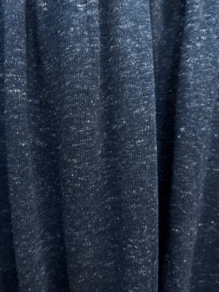 LOFT · Smocked Belted Linen blend · Medium · Navy