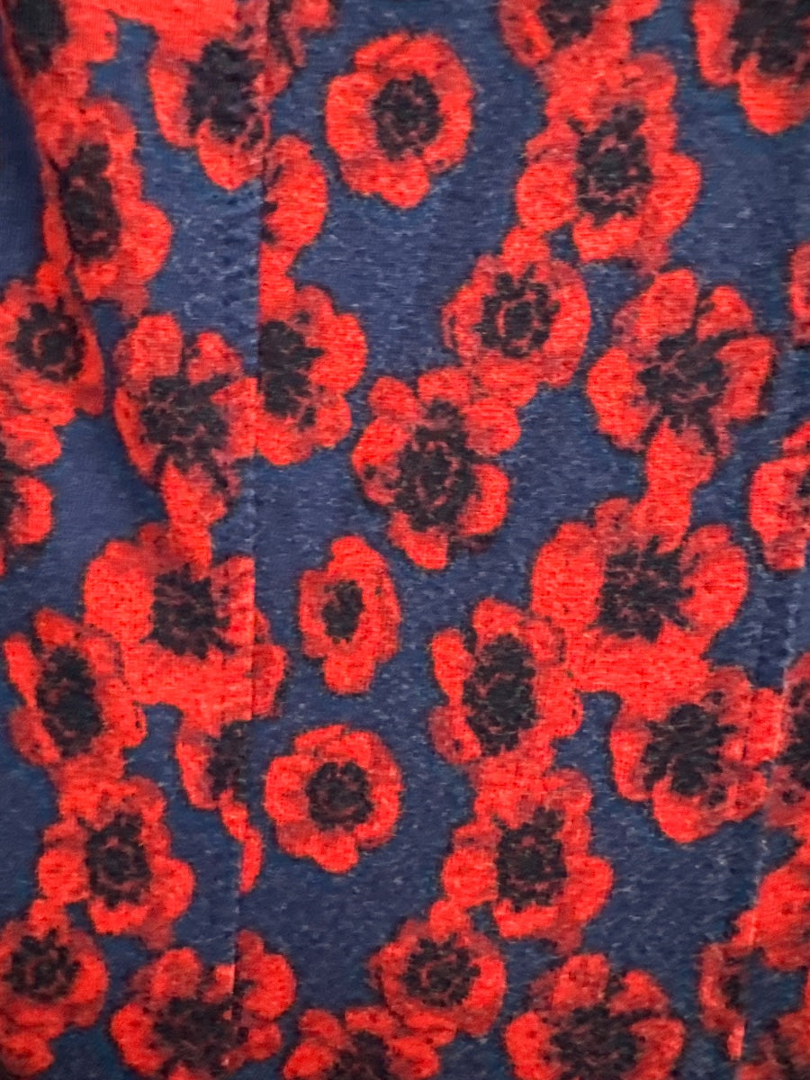 Sahalie · Poppies · XLarge · Navy/Red