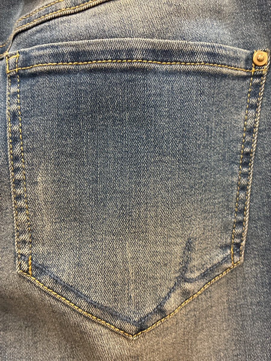 INC · Bootcut Denim Embroidered · 12 · Blue Denim Embroidered