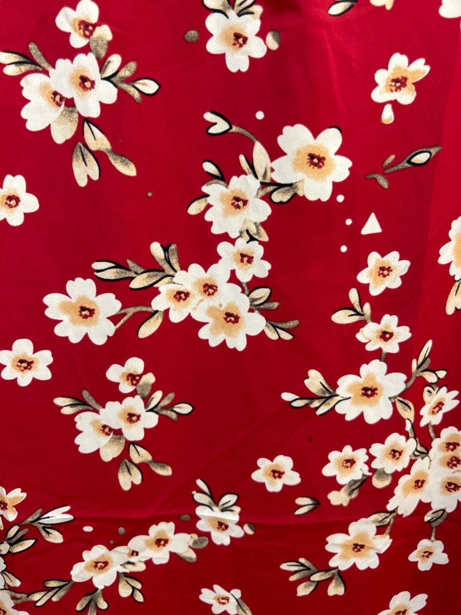 The Clothes Rack · Bell Sleeve Top · 2X/3X · Red Floral Print