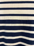 Ralph Lauren · 1/4 Zip Hoodie Cotton Blend · Medium · NavyCream Striped