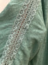 Garnet Hill · Sleeve Lace Detail · Medium · SeaGreen