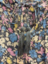 NanetteLepore · Flutter Sleeve Top · Medium · Gray Floral