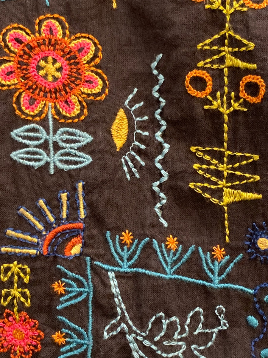 JohnnyWas · BIKIMulti Floral Embroidered Long Sleeve Top · Medium · BikiMulti