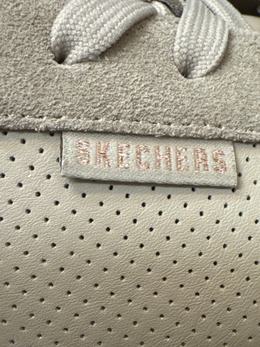 Skechers · Street Flex - Flossy Platform Sneakers · 9.5 · Taupe Suede