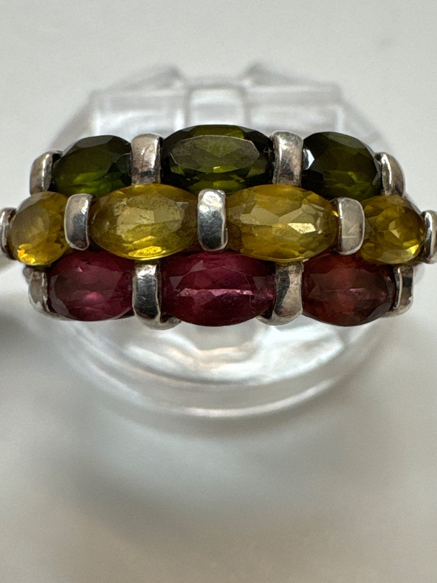 .925 Multi Gemstone Ring · Jewelry · 6.75 · Green, Yellow, Red