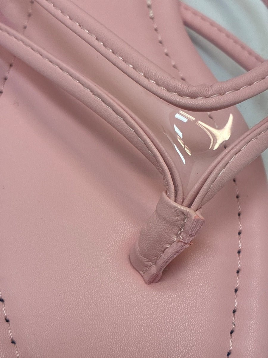 Nicole Miller · Arris peek-a-boo flipies · 7.5 · Ballet Pink