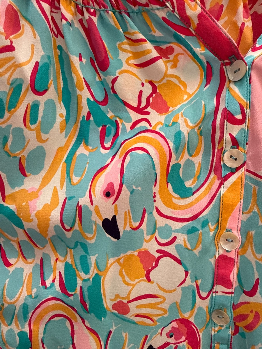 Lilly Pulitzer · Flamingos!! · XLarge · AquaPeach