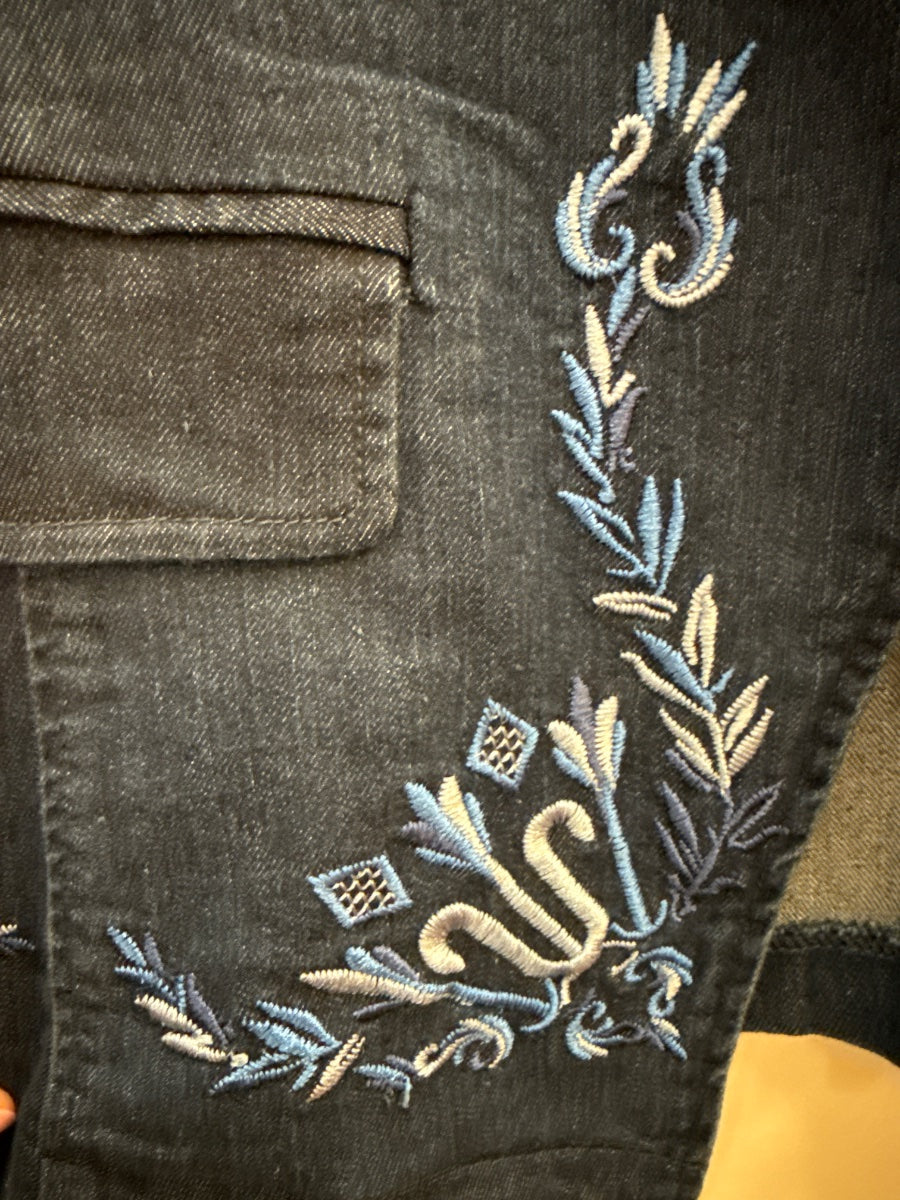 Antthony · Embroidered Jean Jacket · 8 · Denim