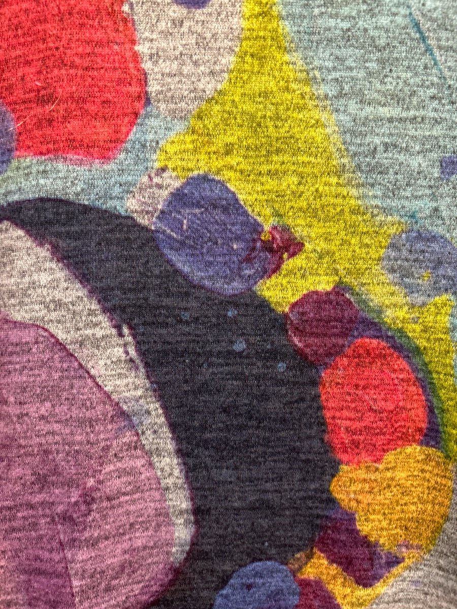 Claire Desjardins · Hooded Abstract Art Print Pullover · Large · BlueMulti