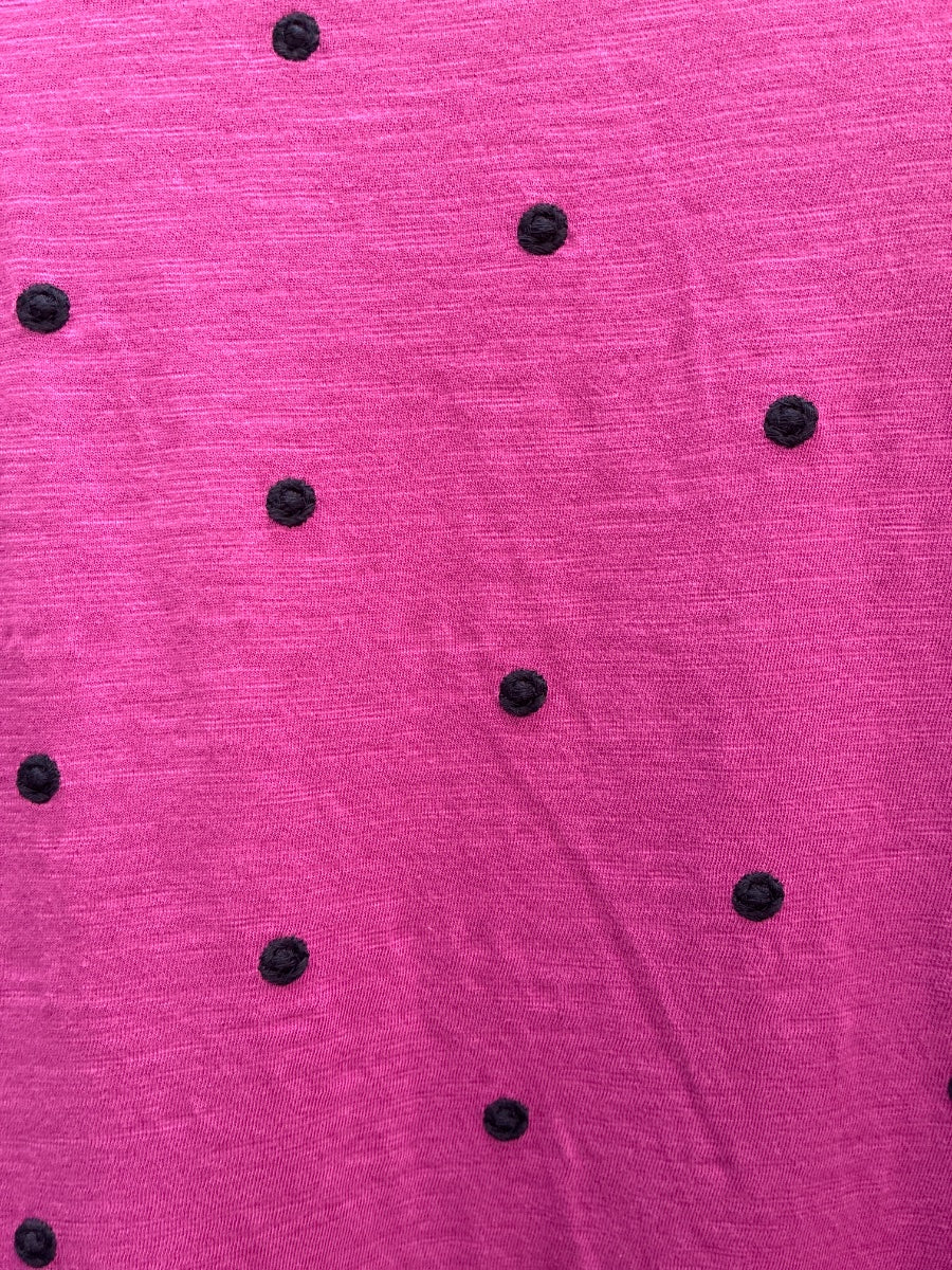J. Jill · Polka-Dots LongSleeve Top · Medium Tall · BerryBlue