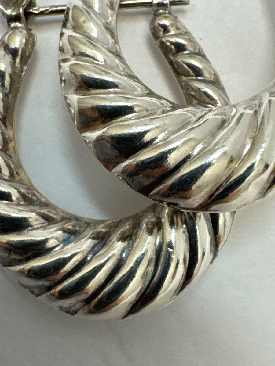 .925 Shrimp Twist Hoop Earrings · Jewelry · latch-back · sterling