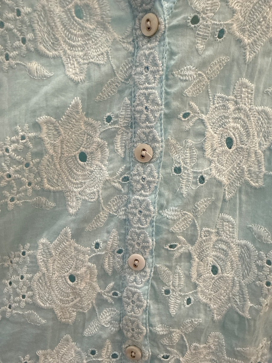 Cino · Light Blue Lace Over-shirt · XLarge · Light Blue