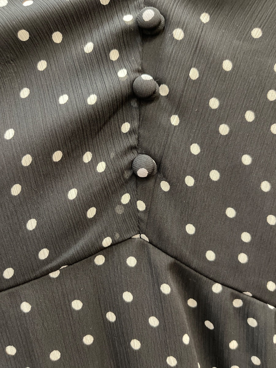 DKNY · Maxi Dress · 18 · BlackWhite Polka-Dots