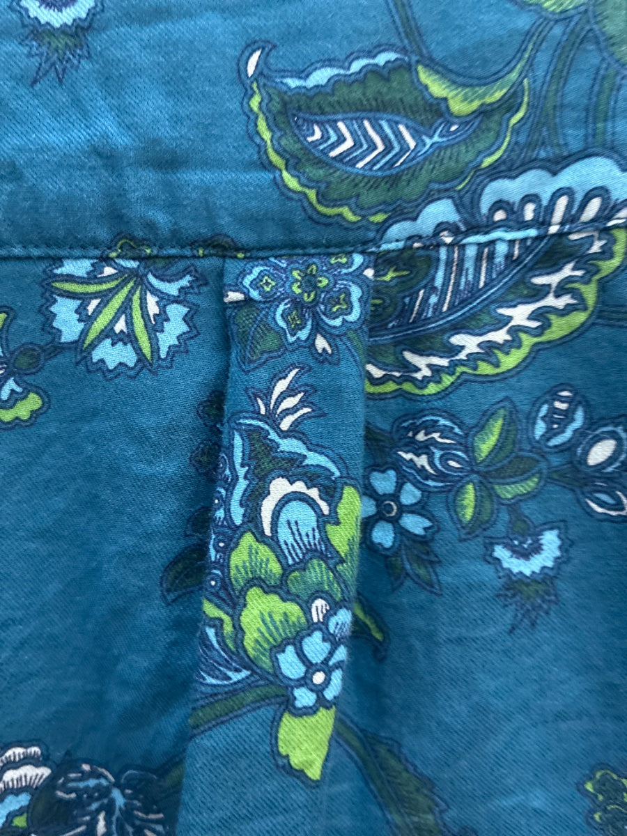 Talbots · Teal Floral Paisley Print · XLarge P