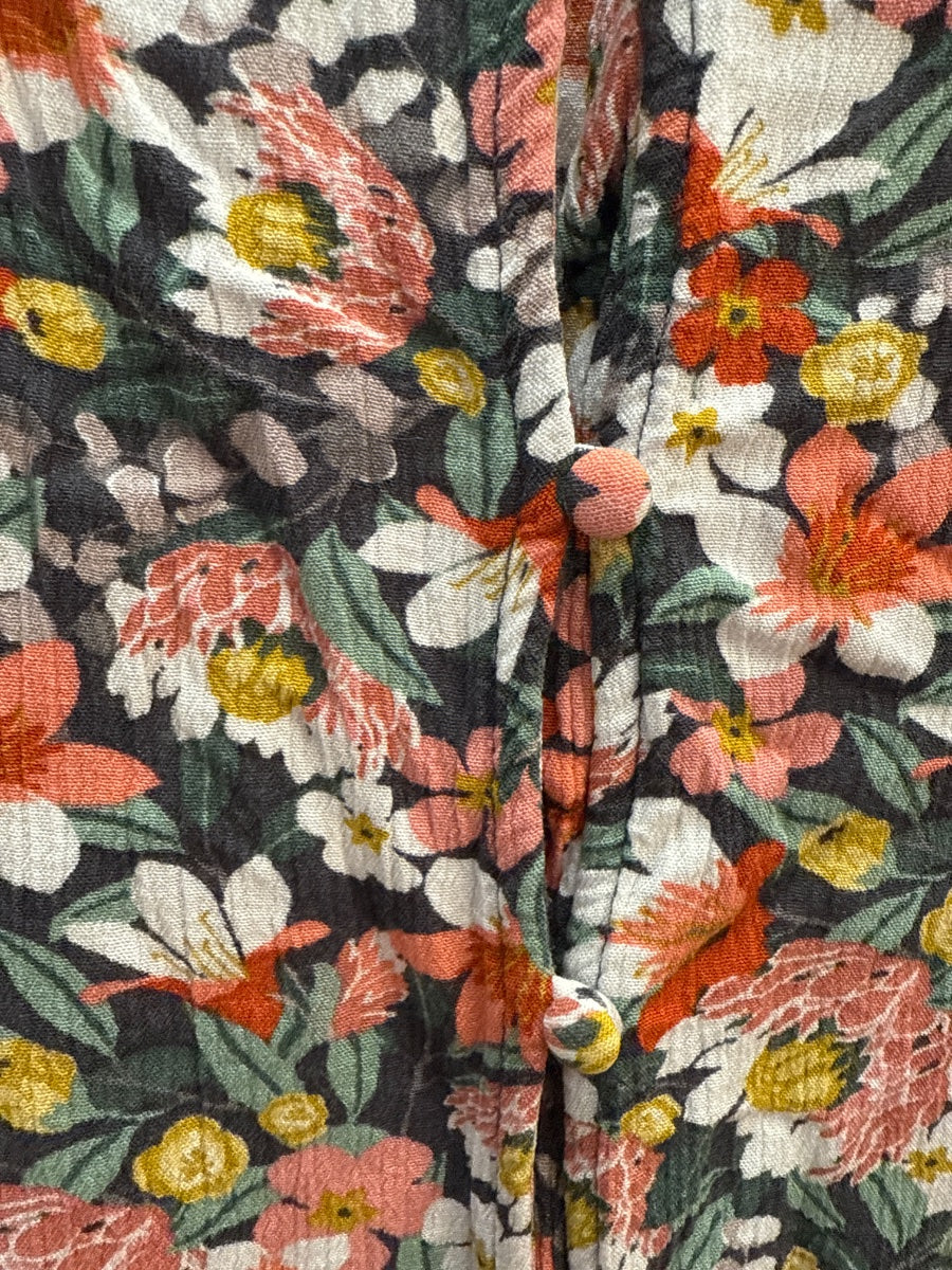 LOFT · Front Tie Detail · Medium · RoseGrn+ Floral