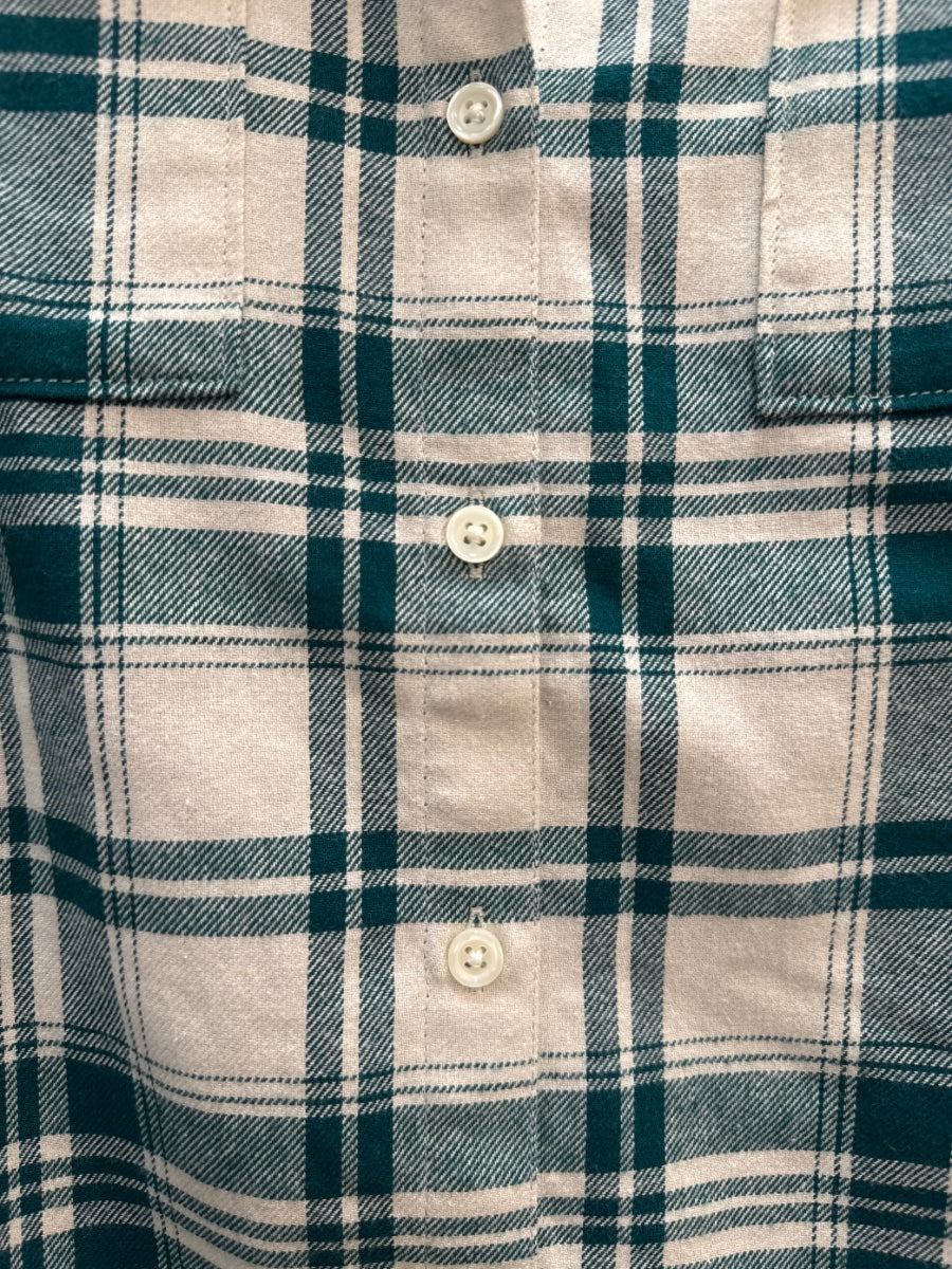 Old Navy · CreamGrn Flannel · Large · CreamGrn