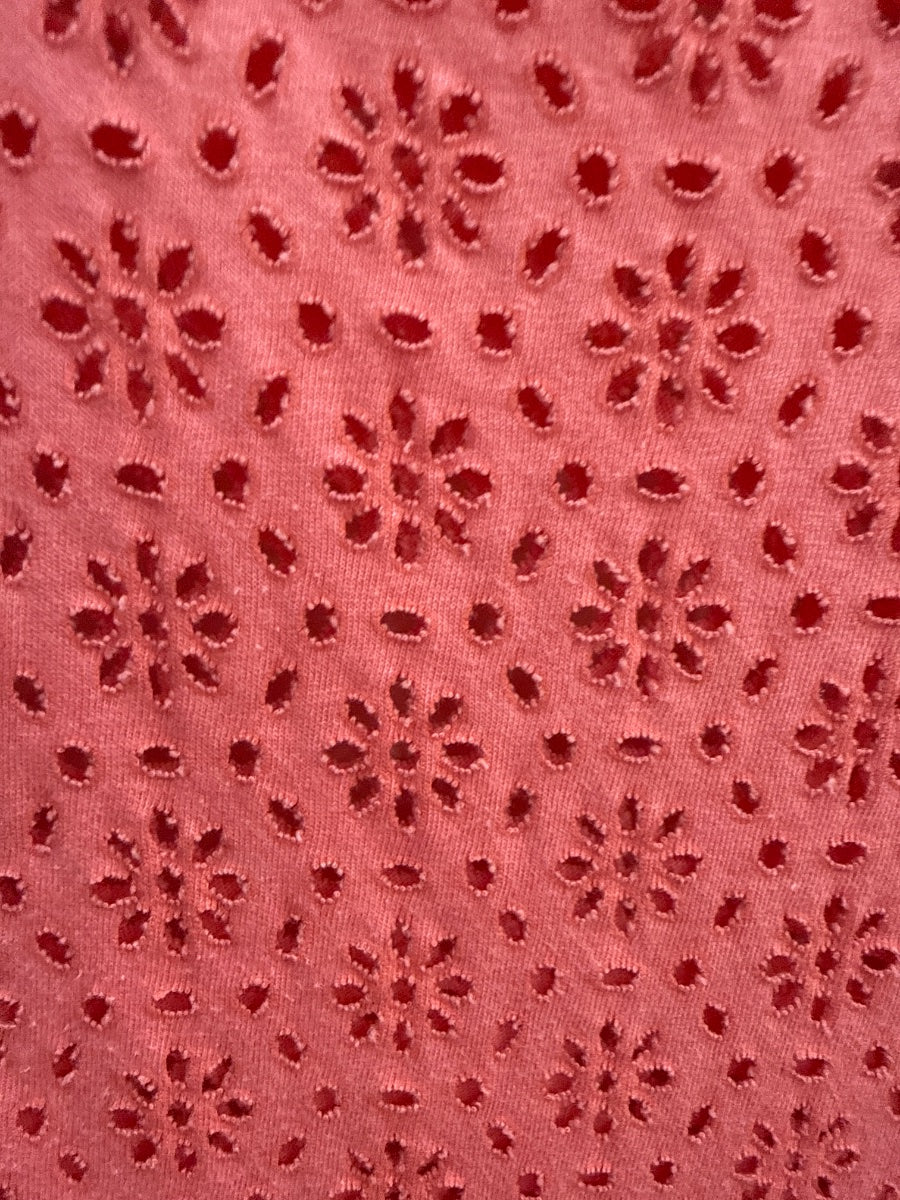 Ann Taylor · Laser cut out · Medium · Coral