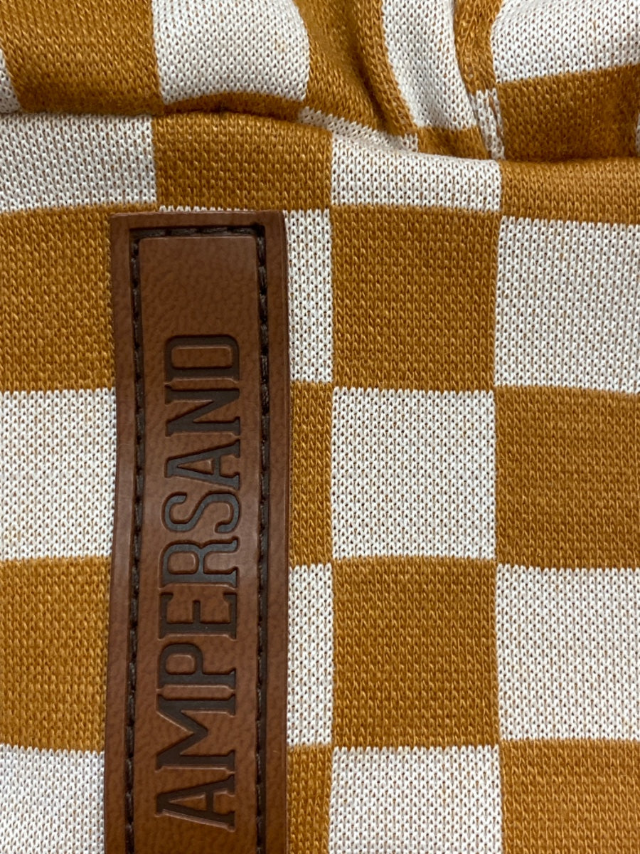 AMPERSAND · Checkered Hoodie · L/XL · Brown and White