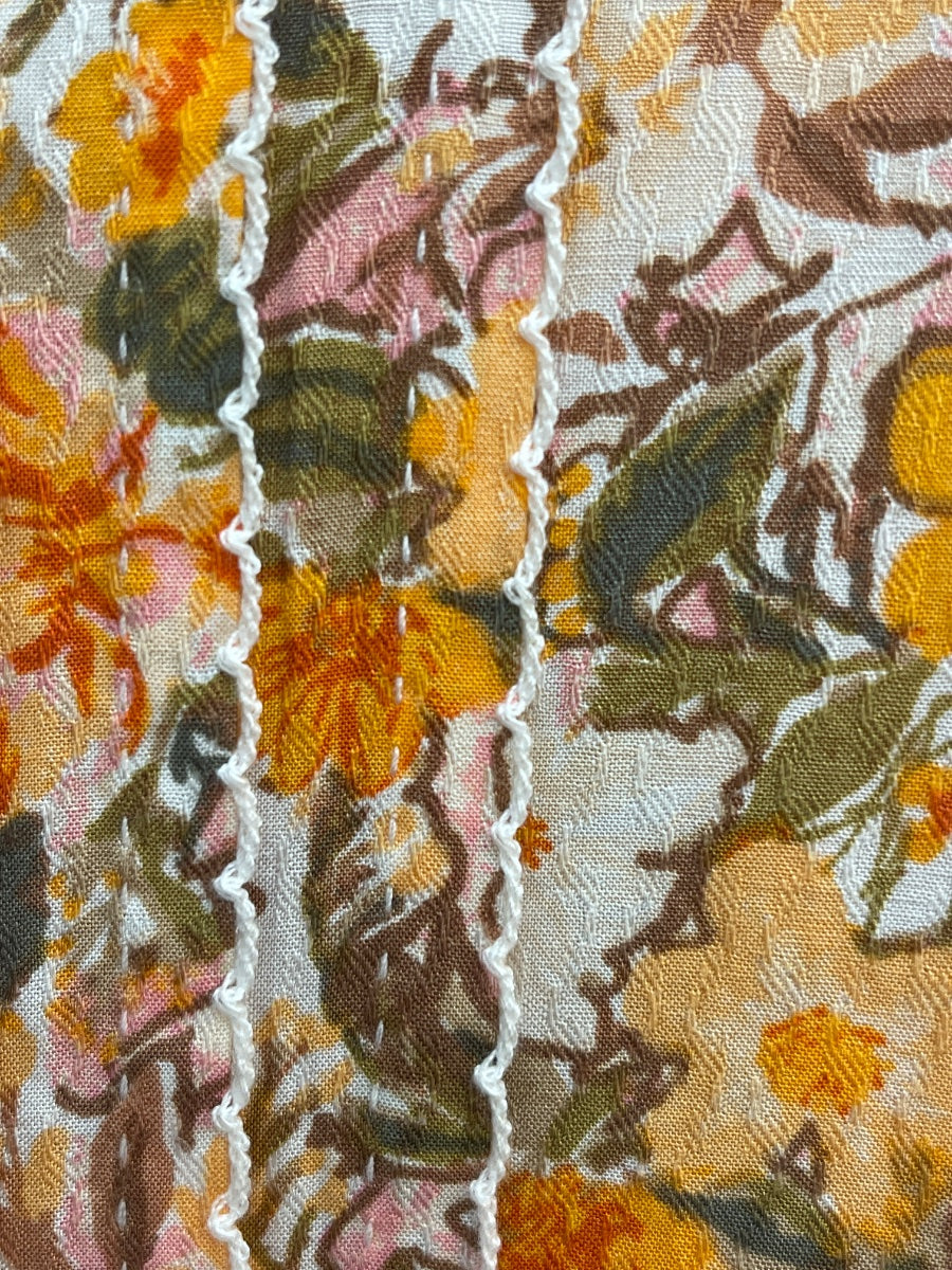 Democracy · Orange Floral Pleate · Medium · Orange Floral